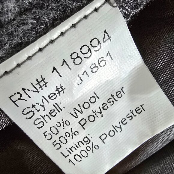 Piko 1988 Charcoal Gray Wool Lined Waterfall Duster Jacket in a Size Large - Picture 5 of 6